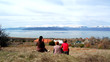 landscape of lake prespa in macedonia landscape of lake prespa in macedonia