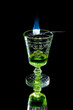 Absinth mit brennendem Würfelzucker