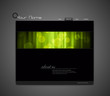 Website template with green curtain.