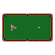 Pool table. Detailed vector.