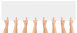 Hands and paper banner