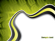 Green waves and tire track Green waves and tire track