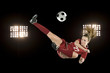 Photo: Soccer kick with lights Soccer kick with lights