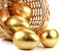 Golden easter eggs