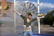 Fans with Lithuanian symbols
