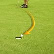 Foto: Golfing. Straight to the goal. Arrow made of balls. Golfing. Straight to the goal. Arrow made of balls.