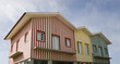 Casas tipicas na praia de Vieira de Leiria