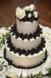 Cake decoraited with black berries