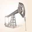 Realistic clip-art Oil pump , only gradients used