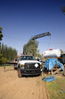 Crane in operation