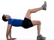 man doing workout on white isolated background