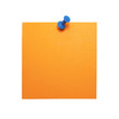 mémo orange punaise bleue