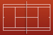 Terrain de tennis - terre battue