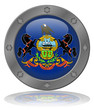 State of Pennsylvania Flag Web Button (USA America Vector)