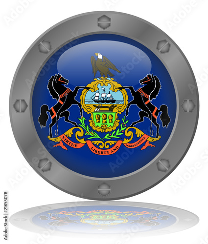 Vector: State of Pennsylvania Flag Web Button (USA America Vector) State of Pennsylvania Flag Web Button (USA America Vector)