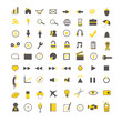 Yellow Web and Business Icons