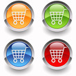 Four E-commerce glossy icons