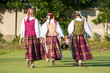 Women dressed in traditional clothes Lithuanian