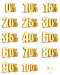 Gold Percent Tags