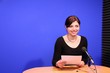 television presenter in studio