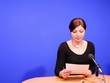 television presenter in studio