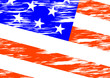 American flag in wind