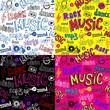 Seamless Sketchy music backgrounds Seamless Sketchy music backgrounds