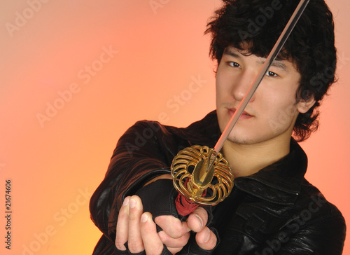 Photo: asian man with sword asian man with sword
