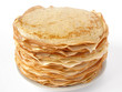 russian traditional pancakes pile on plate