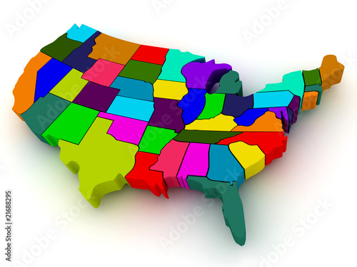 Illustration: Map of USA Map of USA