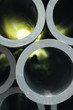 A stack of PVC pipes