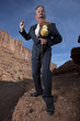 Businessman Riding a Stick Horse