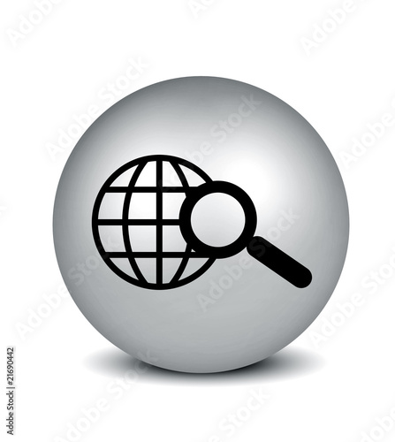 Illustration: Search Icon - silver Search Icon - silver