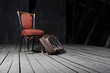 Photo: Old chair and suitcase Old chair and suitcase