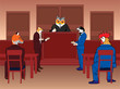 Animal courtroom vector Animal courtroom vector