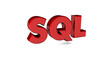 Illustration: SQL 3d rot SQL 3d rot