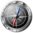 Steel detailed compass isolated on white