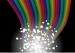 A rainbow out of the sky with lots of stars A rainbow out of the sky with lots of stars