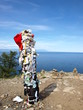 schamanistisch-lamaistischer Opferpfahl am Baikalsee