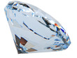 diamond with blue reflections