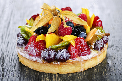 Foto: Mixed tropical fruit tart Mixed tropical fruit tart