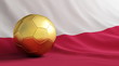gold soccer ball of poland