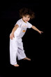Small girl making capoeira moves Small girl making capoeira moves