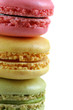 macarons 3 parfums fond blanc