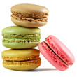 Macarons 4 parfums empilés