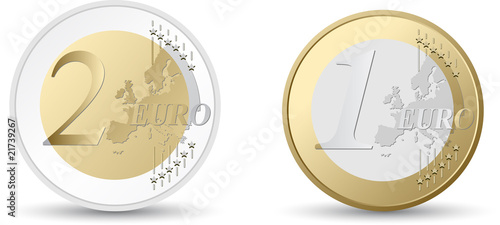 Illustration: euro coins euro coins