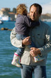 papà con bambina