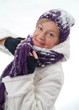 Eine Frau im Schnee. Sample text.