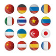 button flags of the world vector