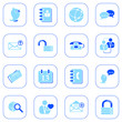 Social media & blog icons, blue series Social media & blog icons, blue series